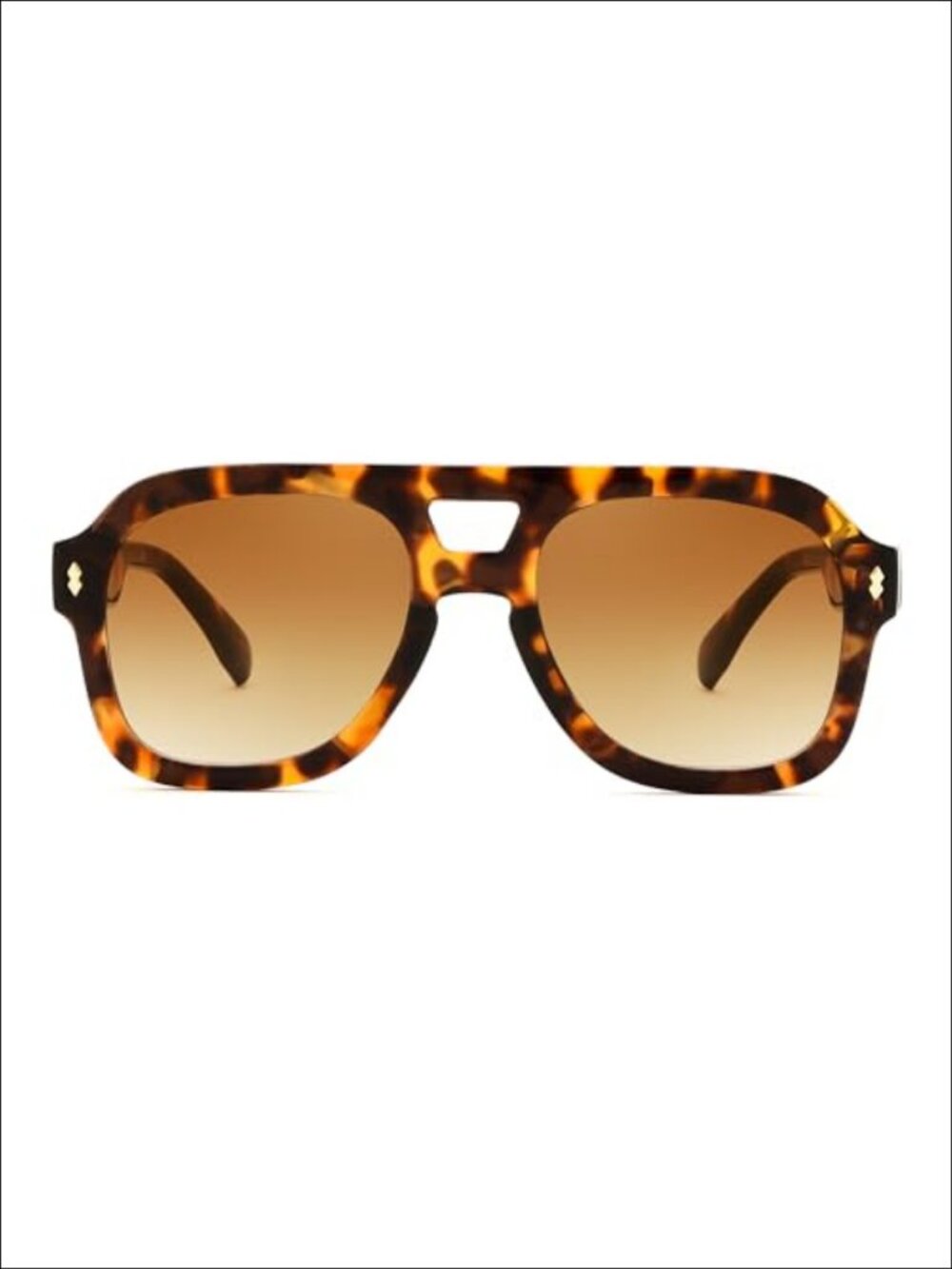 Retro Thick Aviator Sunglasses Square Full Frame UV Protection Outdoor